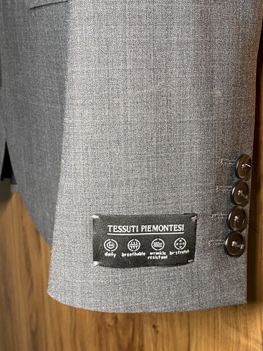 ZARA Grey Wool Blend Suit Jacket Blazer Size 36 Mens Business Attire - Picture 10 of 15