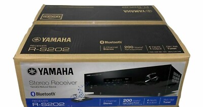 Yamaha R-S202 Bluetooth 2-Channel Natural Sound Receiver AM FM Radio 200w Stereo