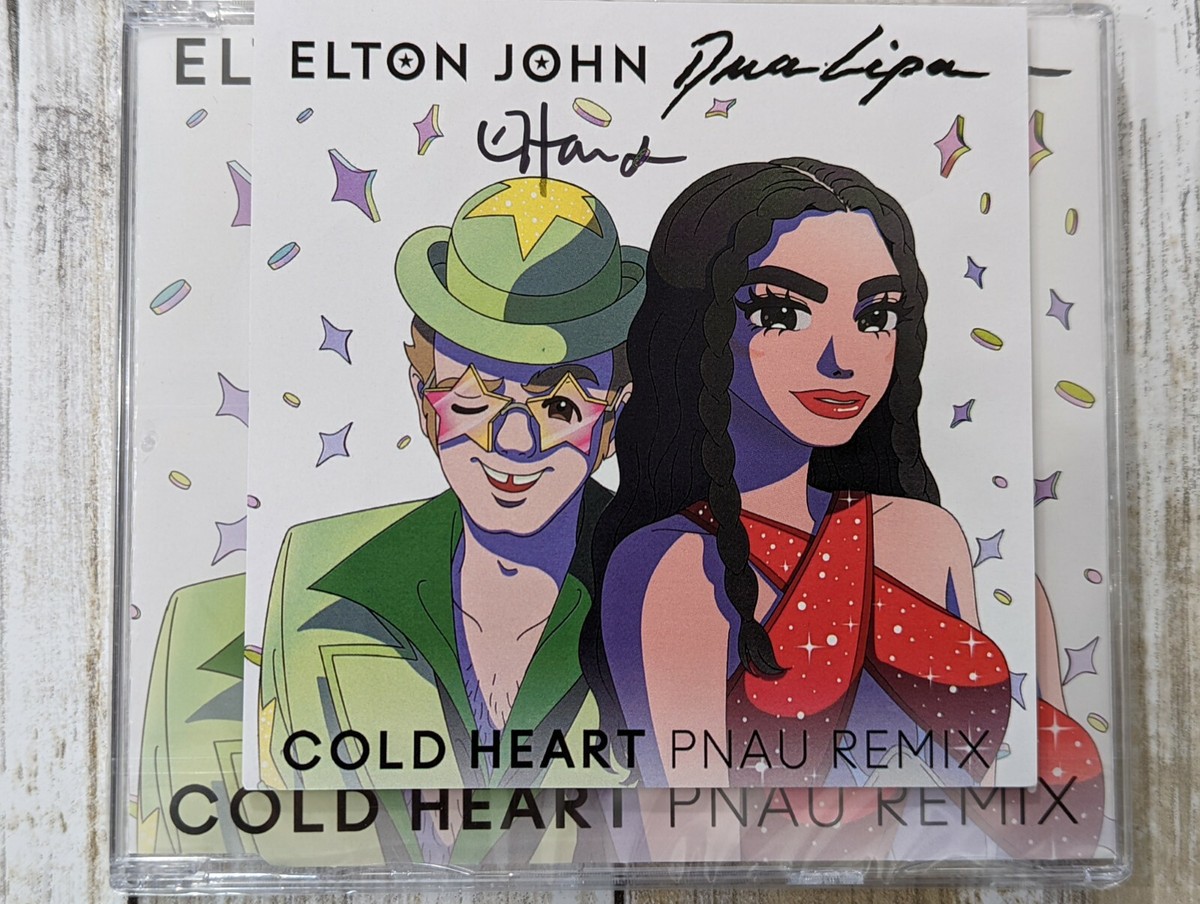 COLD HEART - signed by Elton John - PNAU REMIX SINGLE with art