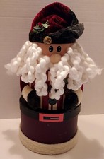 RARE 15" SANTA CLAUS Cardboard Box Christmas Decoration 6 Piece Set COLLECTIBLE