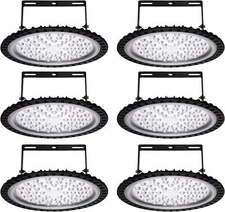 6Pack 200W UFO high Bay Lights 20000LM Super Bright Warehouse led Light Fixture