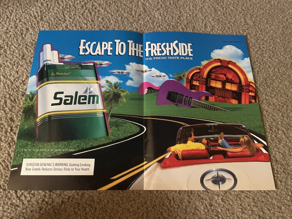Vintage 1992 SALEM CIGARETTES Print Ad 2-SIDED