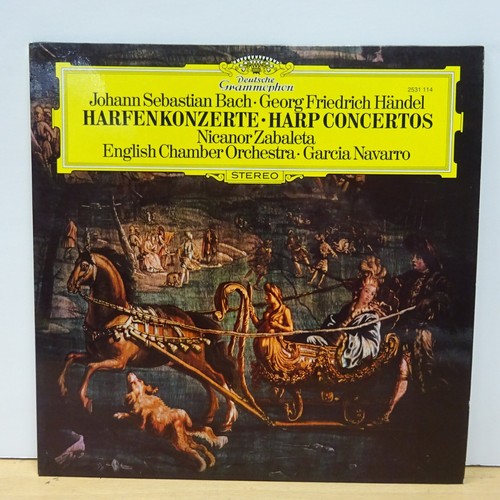 2531 114 BACH HANDEL Harp Concertos ECO NICANOR ZABALETA DG STEREO LP NM