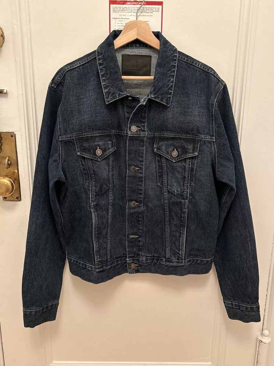 Vintage Gucci Jacket Denim (1994-2004) Tom Ford era Gucci Sz 52 Trucker Jacket