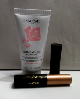 Lancome Paris Creme Mousse Confort 1.7oz, IDOLE Mascara, & Labsolue Rouge #274