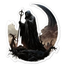 Grim Reaper Death, Vinyl Decal Sticker, Indoor Outdoor, 3 Sizes, 9277