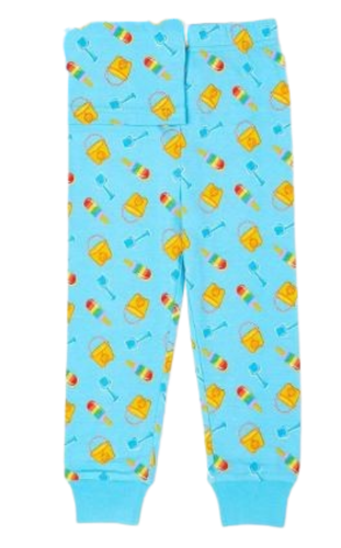 Cocomelon Toddler Boys Aqua Print 3 Pc Short Top Pant Pajama Set Sz XS 4/5 NWOT - Picture 5 of 5