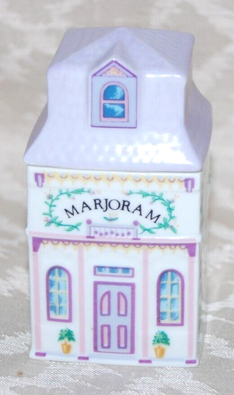 Lenox Spice Village Marjoram Jar & Lid 1989 Porcelain