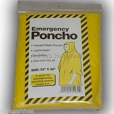 Lot of 60 Emergency Hooded Poncho - A Plus Survival