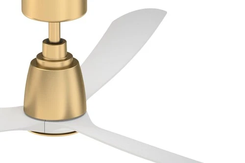 52" Fanimation Kute Satin Brass Damp Rated Smart Ceiling Fan - Picture 6 of 10
