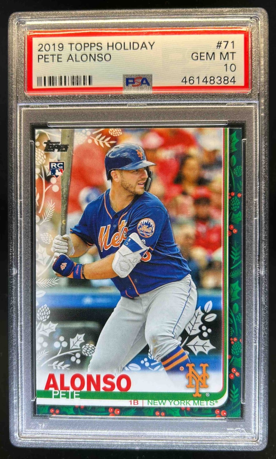 2019 Topps Holiday Pete Alonso RC Rookie #HW71 Mets PSA 10