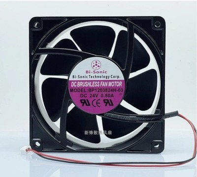 1 Pc. New BP1203824H-03 DC24V 0.80A 2-Wire Cooling Fan #wd
