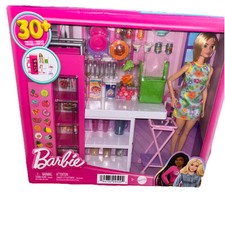 Barbie Doll and Ultimate Pantry Playset, Barbie Kitchen Add-On with 30 pieces