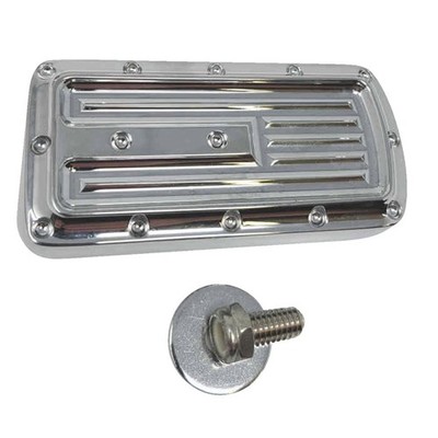 Covingtons Brake Pedal Pad - Dimpled - Chrome Motorcycle Street Bike C1942-C
