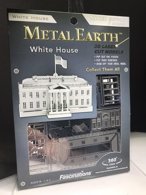 Metal Earth Silver Edition Series Model Kit ~ White House ~ 3D Laser Cut Models