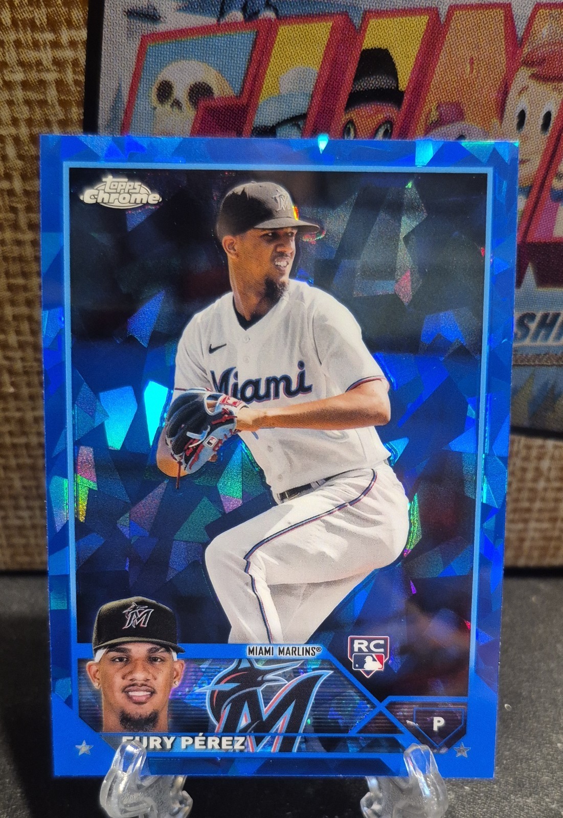2023 Topps Chrome Update Series Sapphire Edition - Eury Perez #USCS139 (RC)