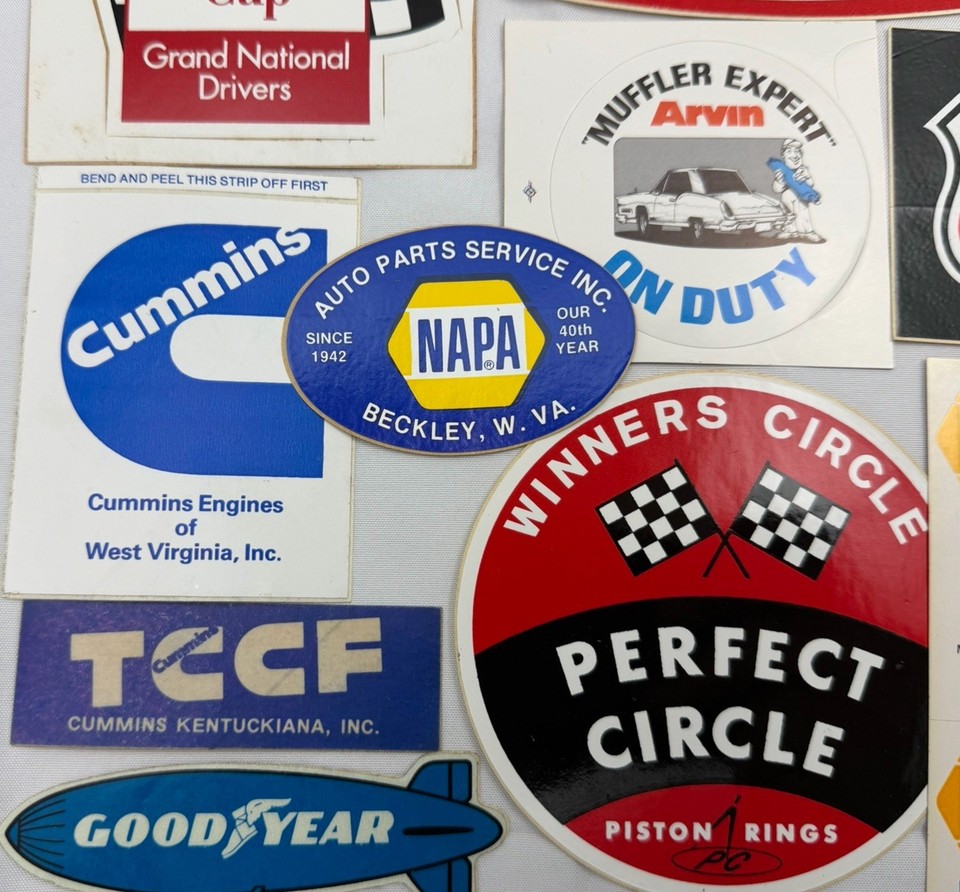 Vintage Lot 25 Automotive Racing Toolbox Window Bumper Stickers ...