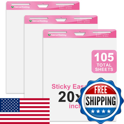 Securitoday Sticky Easel Pad - 20 x 23 Inches Flip Chart Paper for Teachers, Sup