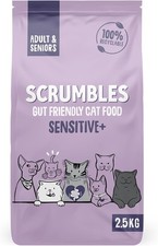 Scrumbles Sensitive Dry Cat Food Chicken Flavour 2.5kg High Protein Adult Senior 11.12 per kilo