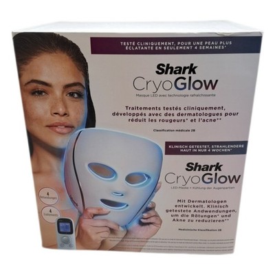 Shark CryoGlow LED-Gesichtsmaske mit Kühlung der Augenpartie, rote und blaue LED