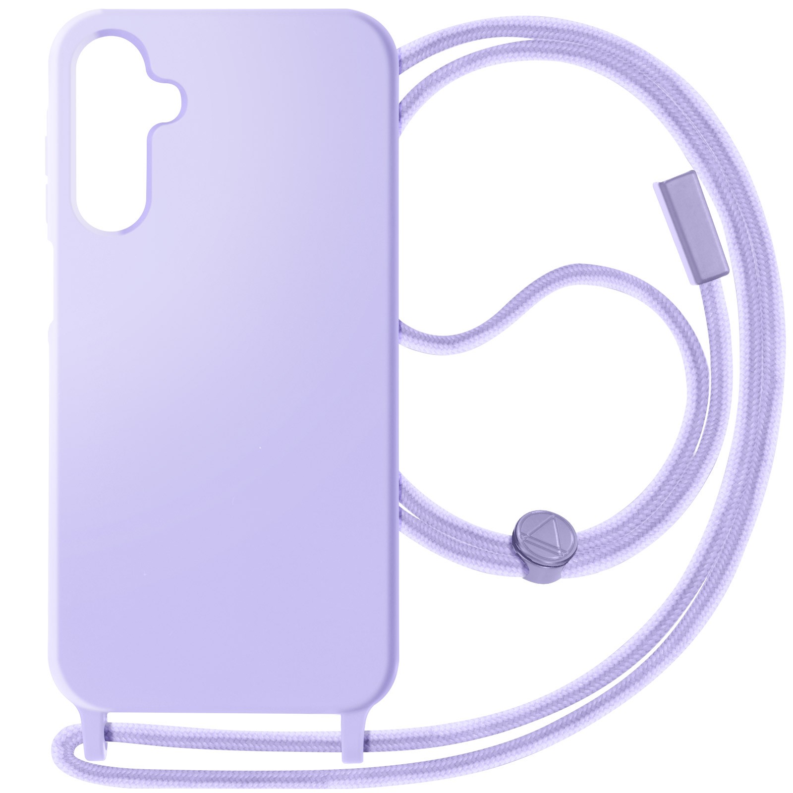 Coque Samsung A15 antichoc violette avec ficelle amovible