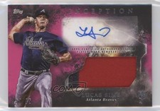 2018 Topps Inception Magenta 59/75 Lucas Sims #IAP-LS Patch Auto 4l6