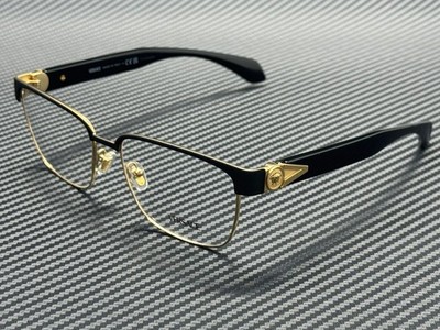 VERSACE VE1306 1436 Black Gold Men's 57 mm Eyeglasses