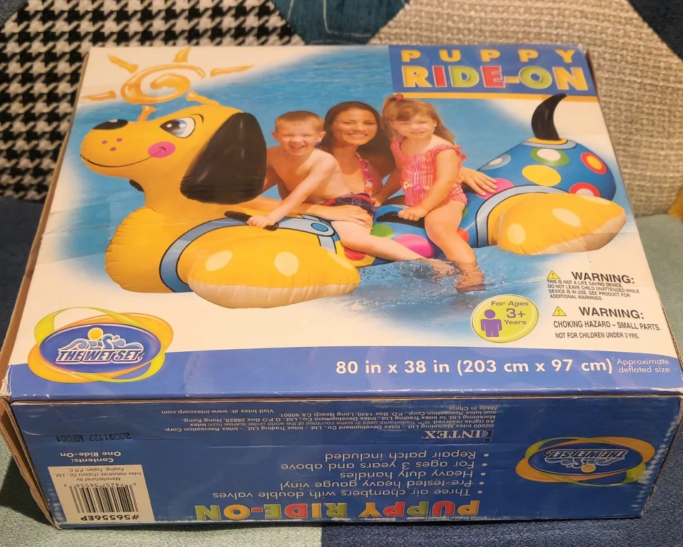 Intex The Wet Set Puppy Inflatable Pool Float/ Rare/great Price!!This Won't Last - Image 3 of 4