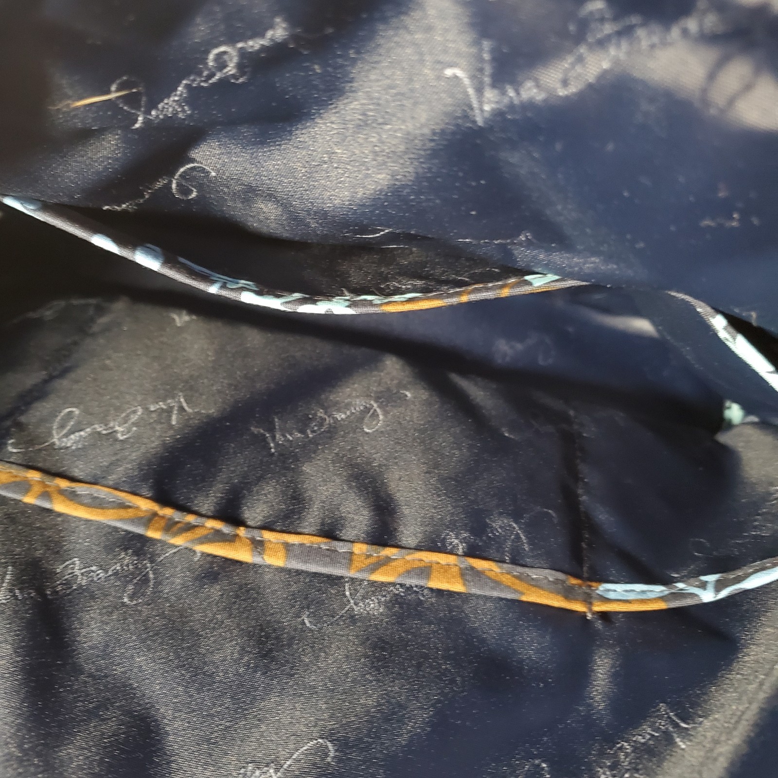 Vera Bradley Medium Shoulder Tote Bag Java Blue F… - image 6