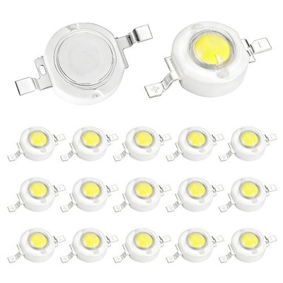 High Power LED Chip Bulb 20 Pcs- Cool White 6000K 300-350mA Light Beads Super...