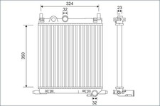 VALEO Motorkühler Wasserkühler 701128 Aluminium Kunststoffgehäuse für VW UP 121