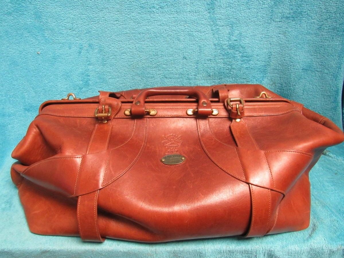 Col Littleton Leather Travel Grip Bag – Vintage Brown