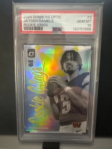 Jayden Daniels Donruss Optic Rookie Kings Case Hit PSA GEM MT 10