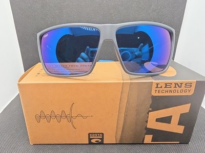 Costa Del Mar Rincon Matte Smoke Frame Crystal 580P Blue Mirror Lens 