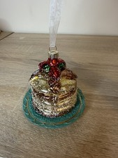 Tk Maxx Pancakes Christmas Bauble Decoration Hanging Ornament Food Gift Glitter
