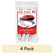 (4 pack) Swab-its Car Care Detailing, 14 Washable and Reusable Foam Cleaning Swa