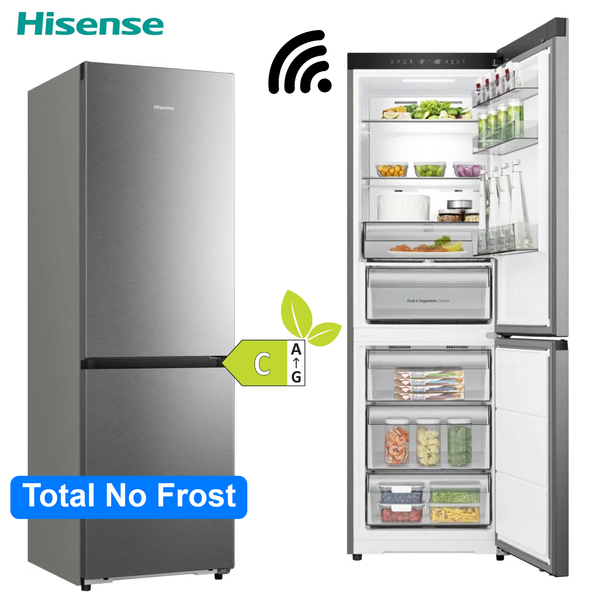 Hisense KüHl Gefrierkombination Nofrost Freistehend Inox KüHl-Gefrierschrank C-image