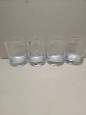 Javit Etched Crystal Clipper Ship Double Old Fashion Set Sail With Set Of 4