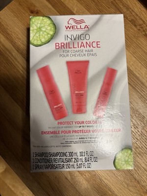 Wella TRIO Invigo Brilliance Shampoo Conditioner & Spray Course Hair