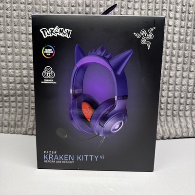 Razer Kraken Kitty V2 Pokemon Gengar Edition Gaming Headset Brand New Sealed