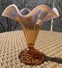 Vintage Fenton Cameo Opalescent 7 Inch Vase. Scarce. No Damage. Unmarked.
