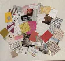 50 pc Vintage Ephemera pack lot Junk journal supplies old paper book pages ads