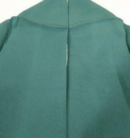 Deep Teal Firefly LONG Vintage Hand Paitned Japanese Silk Kimono Robe Dress 6569