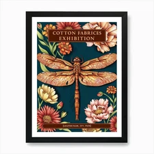 Cotton Fabrics Exhibition 1 Art Pri Framed Wall Art Poster Canvas Print Picture