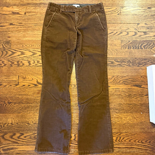 Vince. Pants Women's Size 2 Brown Corduroy Chino Straight Leg Low Rise Pockets