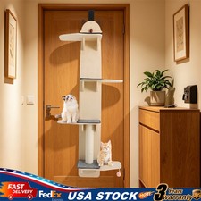 4-Tier Cat Tree Cat Ladder Door Hanging Cat Tree Door Mounted Cat Climbing Frame