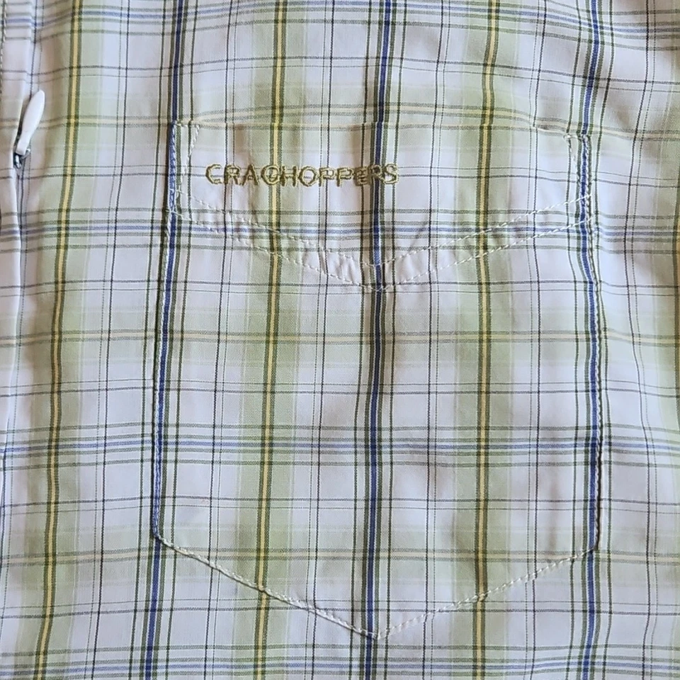 Camisa Craghoppers Para Hombres Grande Senderismo Manga Corta Abotonada Ligera A Cuadros Foto 4 de 4