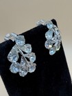 Vintage Weiss Crystal Clip Earrings Signed Estate Silver Tone 1950-60s — photo 4