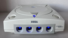 Region Free Sega Dreamcast Console, Blue LEDs, New Battery & Holder NTSC & PAL..