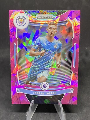 Ferran Torres 2021-22 Prizm Premier League Pink Ice SP Card #14 Manchester City